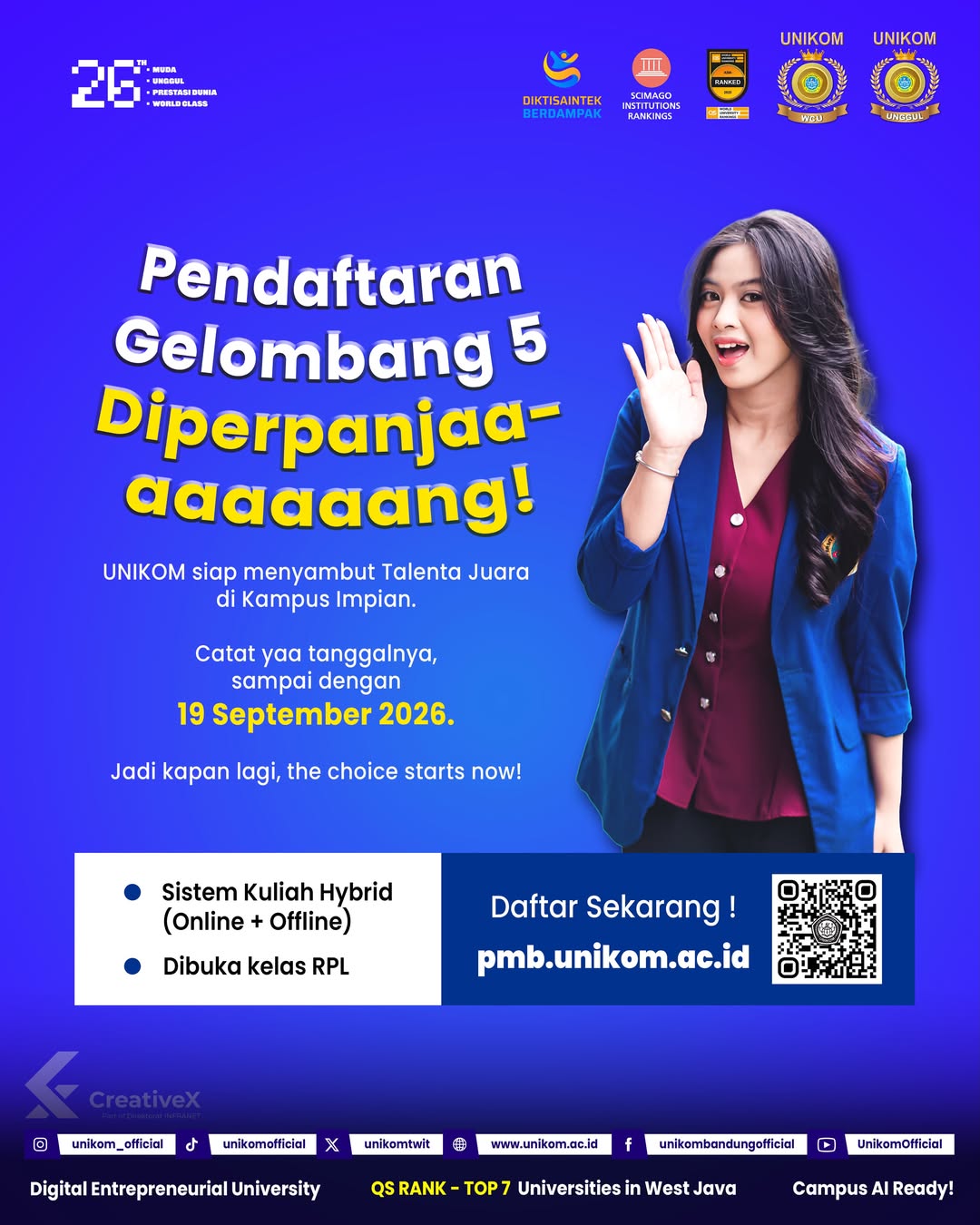 Pendaftaran Gelombang 5 Diperpanjang Sampai Tanggal 19 September 2026