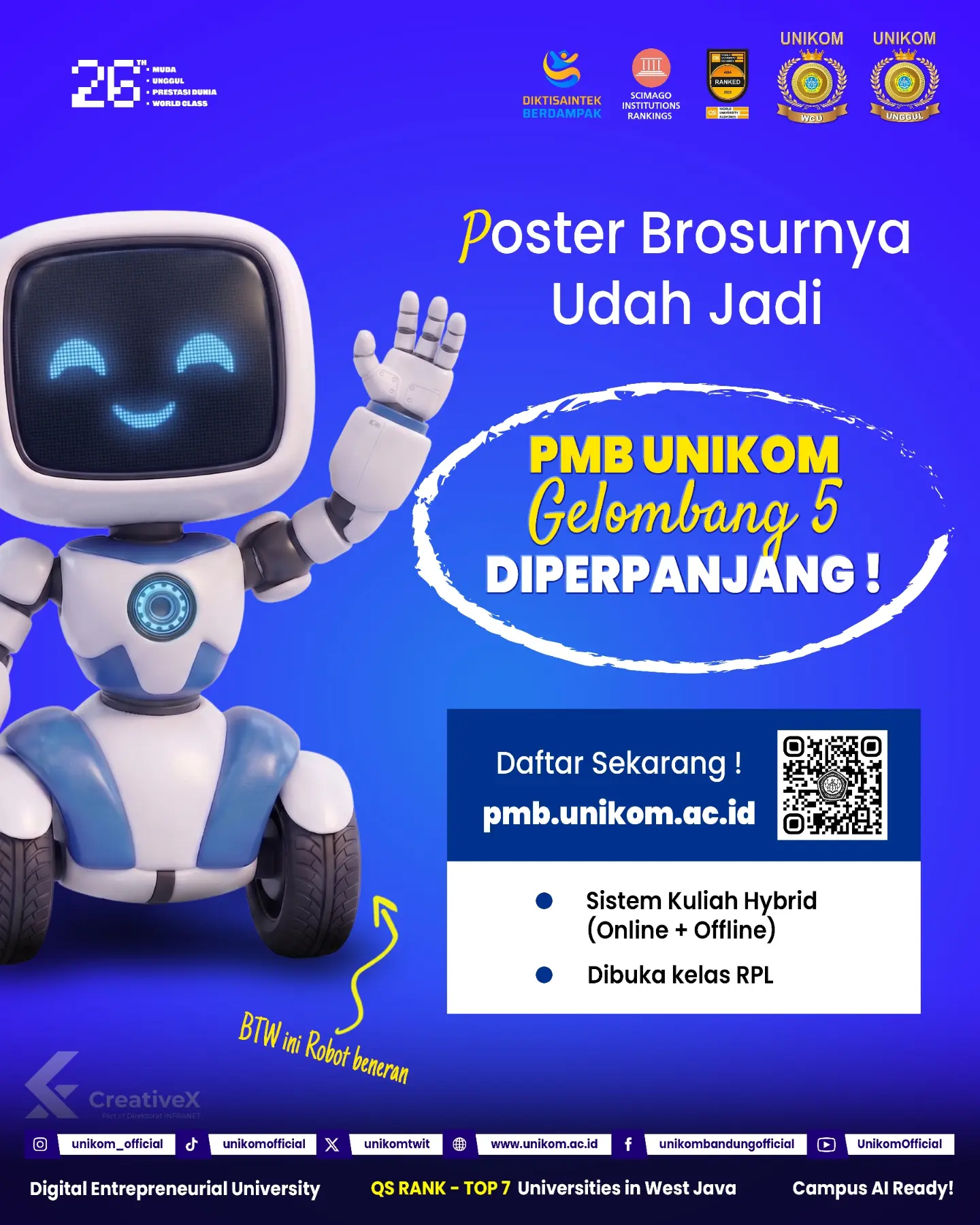 PMB UNIKOM 2026 Gelombang 5 RESMI DIPERPANJANG!